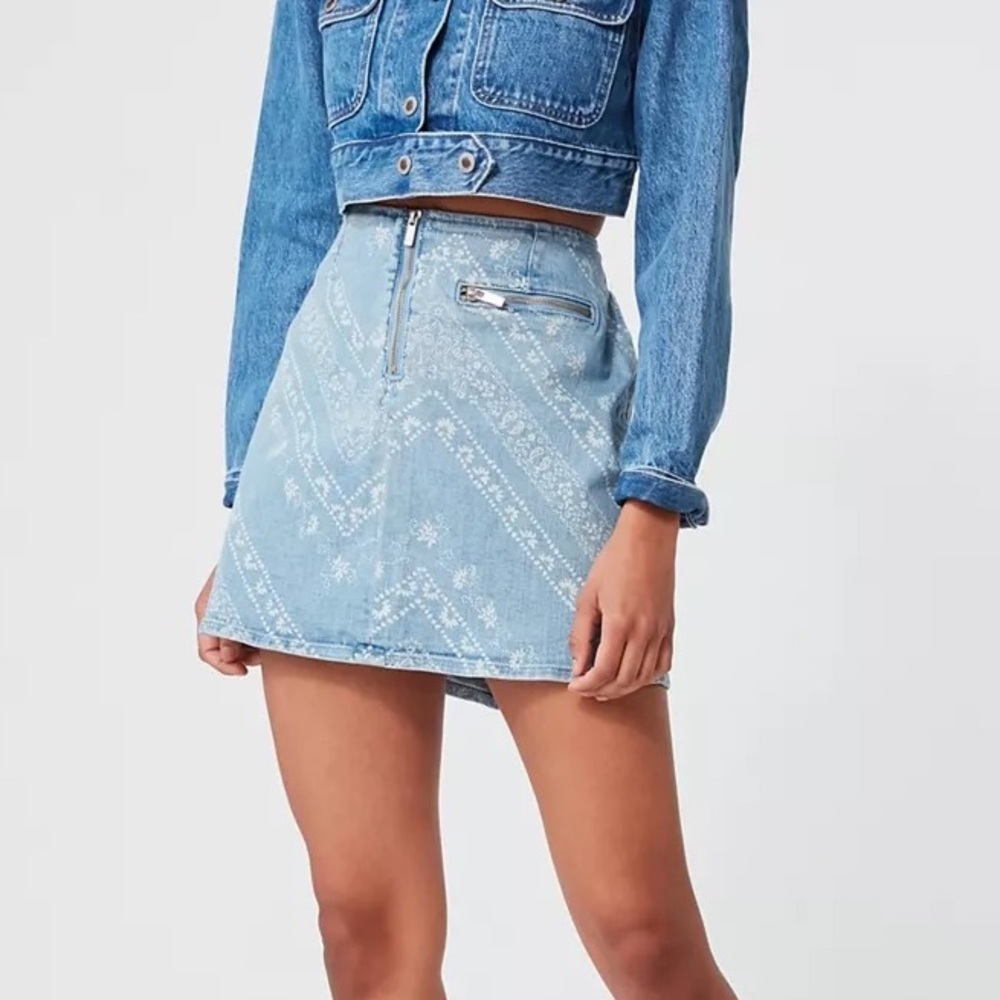 BDG UO Modern Zipper‎ Denim Skirt Sz 0